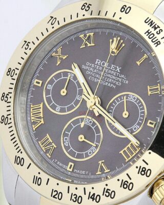 Replica Rolex Daytona Dark brown Dial 116523 Angle Detail