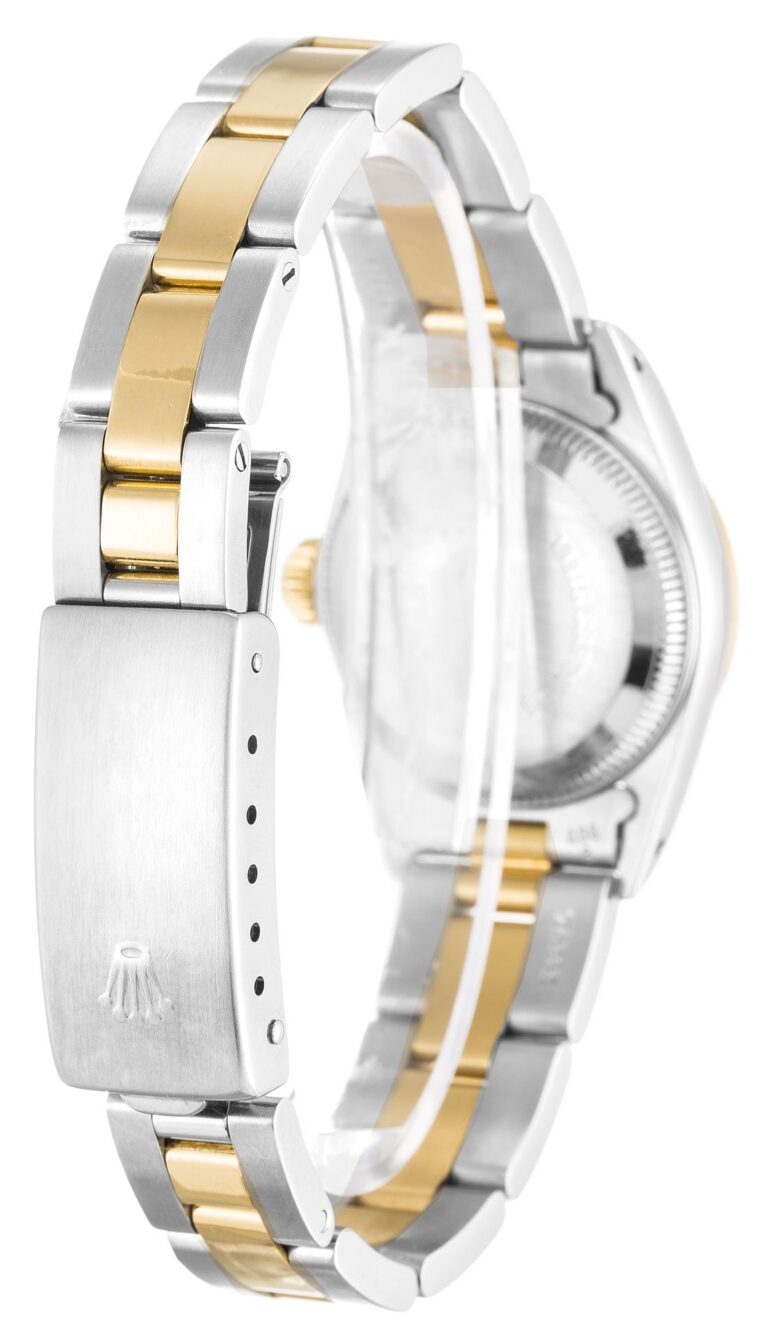 Replica Rolex Oyster Perpetual Lady Silver Dial 176210 Angle Detail