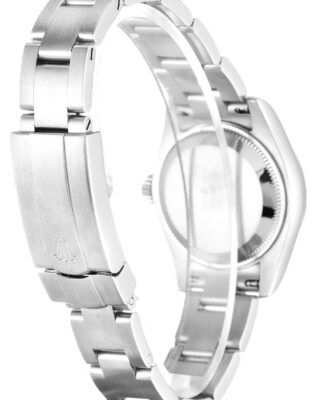 Replica Rolex Oyster Perpetual Lady Black Dial 176200 Angle Detail
