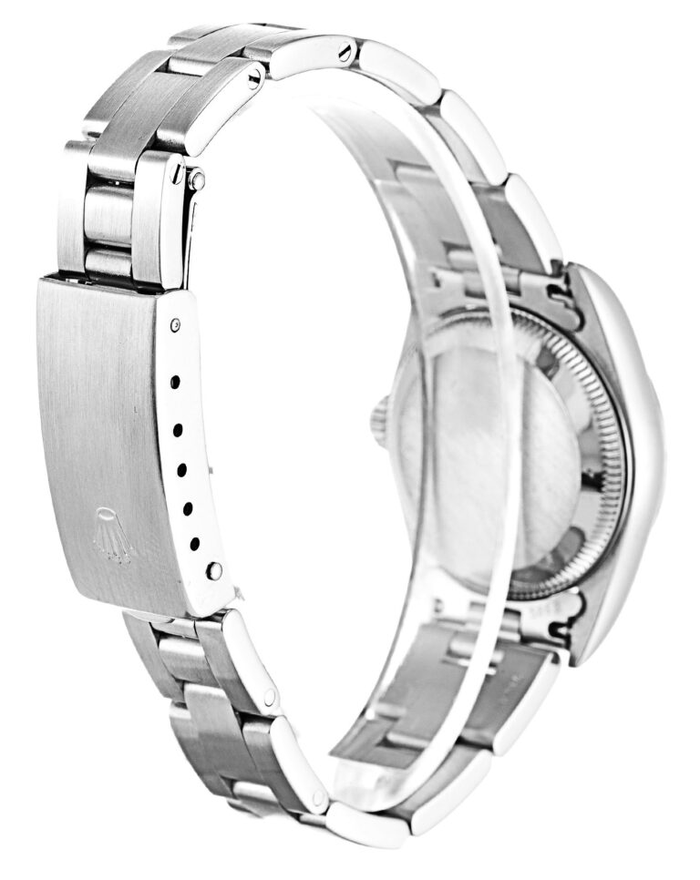 Replica Rolex Oyster Perpetual Lady Silver Dial 67230 Angle Detail