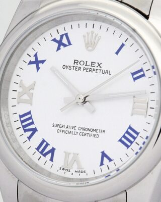 Replica Rolex Oyster Perpetual Lady White Dial 177200 Angle Detail