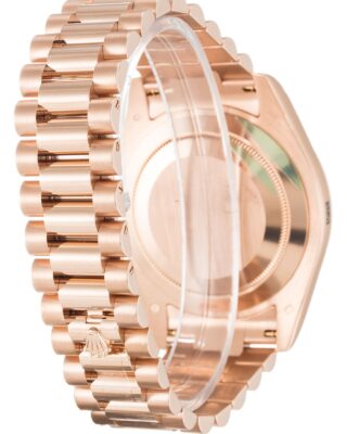 Replica Rolex Day-Date II Rose Dial 218235 Angle Detail