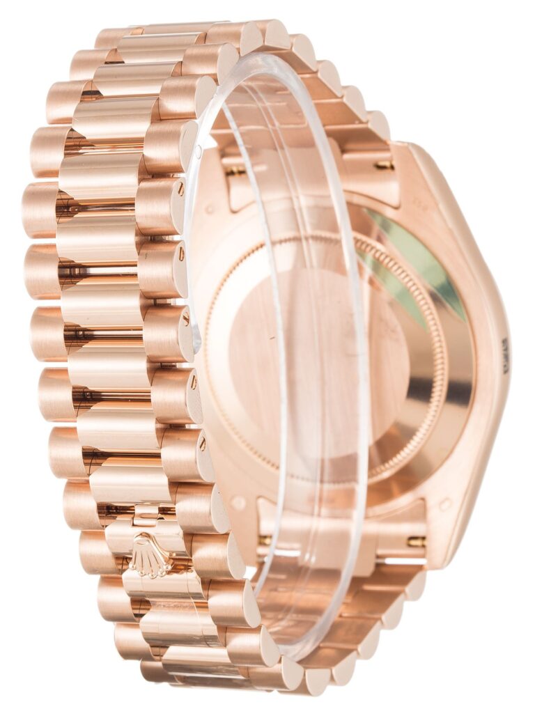 Replica Rolex Day-Date II Rose Dial 218235 Angle Detail