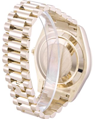 Replica Rolex Day-Date II Black Dial 218235 Angle Detail