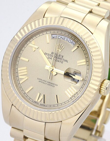 Rolex Day-Date II 41mm Gold Dial 218238 3