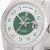 Rolex Day-Date 36mm Green and Silver with Diamonds Dial 118346 4