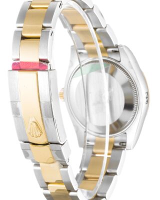 Replica Rolex Datejust Mid-Size Black Dial 178343 Angle Detail