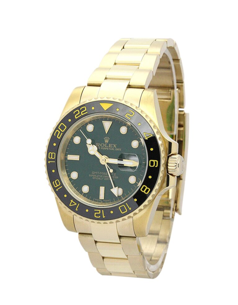 Replica Rolex GMT-Master II Green Dial 116718LN Perspective View