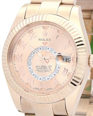 Replica Rolex Sky-Dweller Champagne Dial 326938-2 Angle Detail