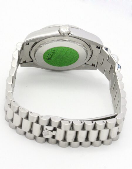 Rolex Day-Date 36mm Green and Silver with Diamonds Dial 118346 3