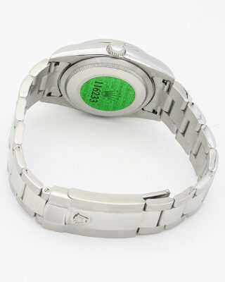 Replica Rolex Oyster Perpetual Lady Blue Dial 177200 Close-Up Focus