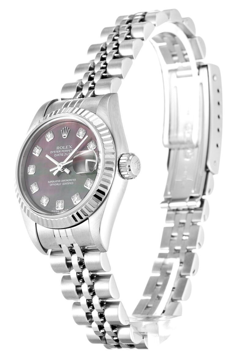Replica Rolex Lady-Datejust Mother of Pearl - Black Dial 79174 Perspective View