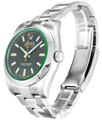 Replica Rolex Milgauss Black Dial 116400GV Perspective View