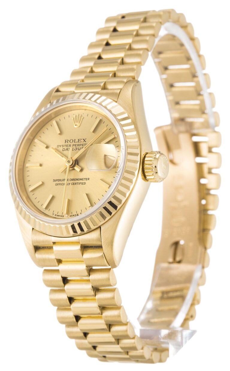 Replica Rolex Lady-Datejust Champagne Dial 69178 Perspective View