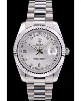 Superclone Rolex Day-Date 41mm Silver Dial 41995 2