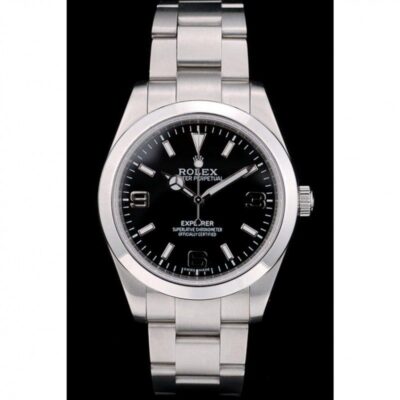 Superclone Rolex Explorer Black Dial 42002 Perspective View