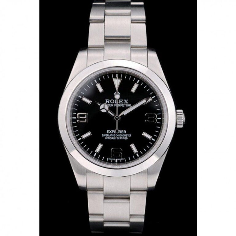 Superclone Rolex Explorer Black Dial 42002 Perspective View