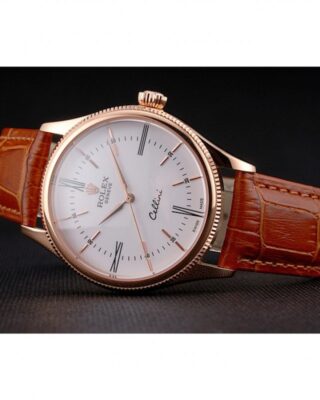 Superclone Rolex Cellini White Dial REP016795 Close-Up Focus
