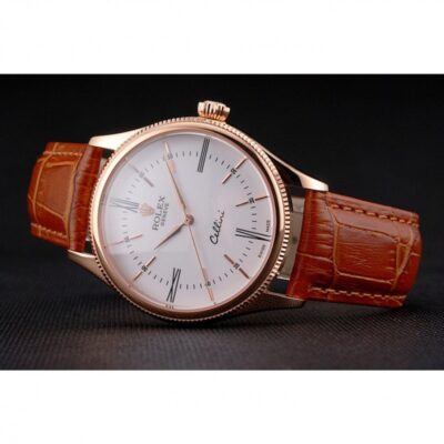 Superclone Rolex Cellini White Dial REP016795 Close-Up Focus