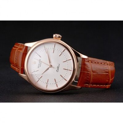 Superclone Rolex Cellini White Dial REP016801 Close-Up Focus