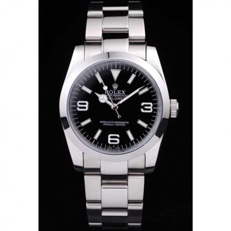 Replica Rolex Explorer Black Dial 98087 Perspective View