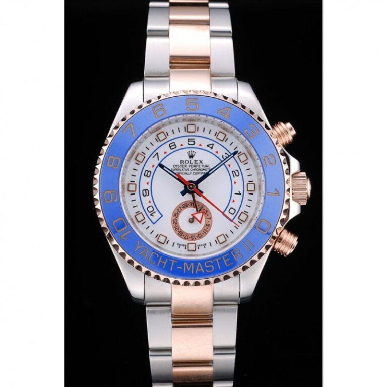 Replica Rolex Yacht-Master White Dial REP016833 Perspective View