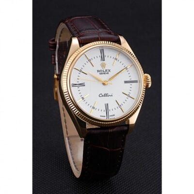 Replica Rolex Cellini White Dial 622833 Angle Detail