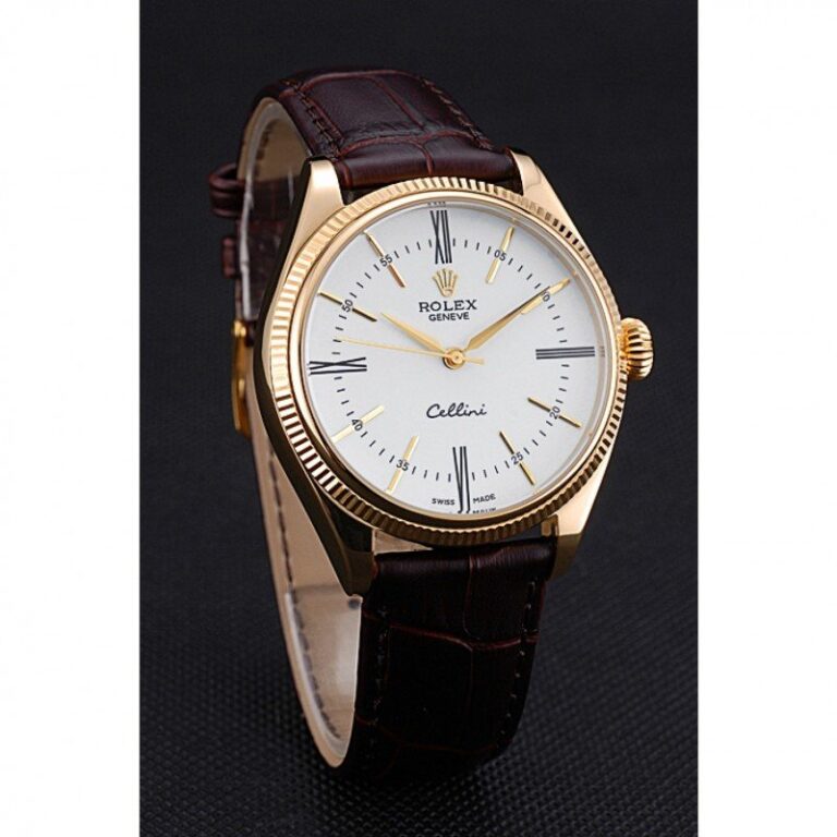 Replica Rolex Cellini White Dial 622833 Angle Detail
