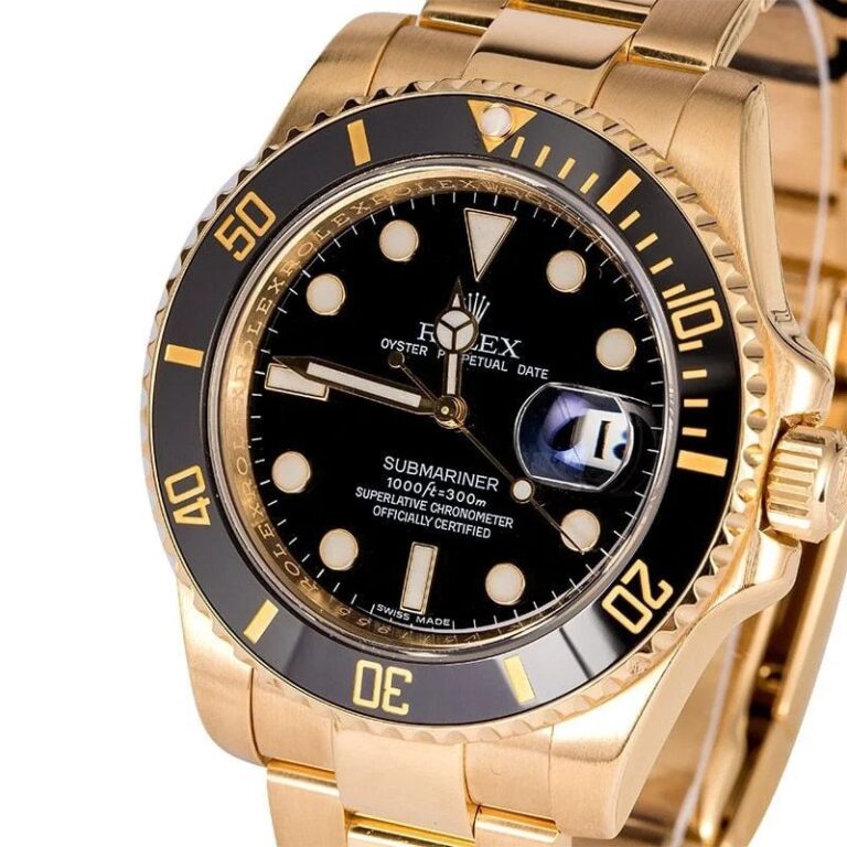 Superclone Rolex Submariner Black Dial 116618LN Perspective View