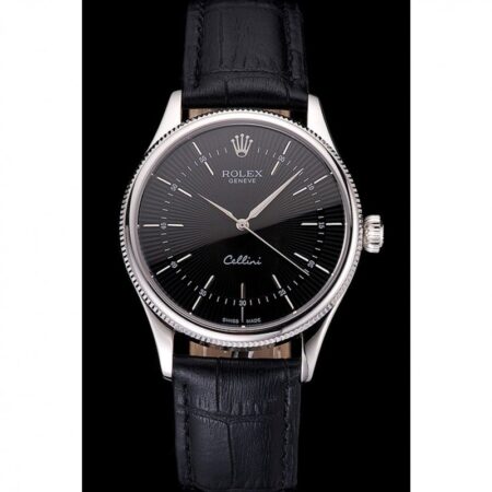 Superclone Rolex Cellini 38mm Black Dial REP016809 2