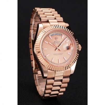 Superclone Rolex Day-Date Rose-Gold Dial REP016823 Angle Detail
