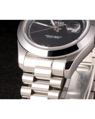 Superclone Rolex Day-Date Black Dial 80294 Feature Highlight