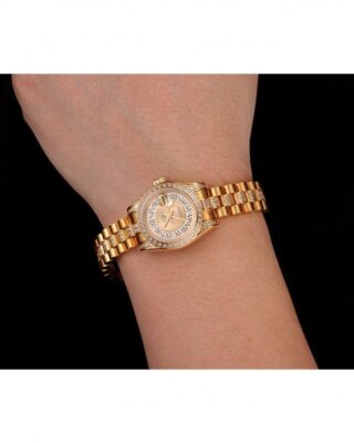 Superclone Rolex Datejust Gold Dial 1453953 Alternate Angle