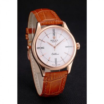 Superclone Rolex Cellini White Dial REP016795 Angle Detail