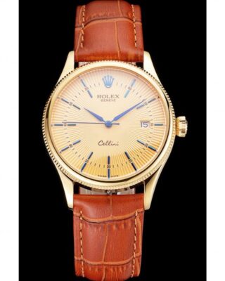 Superclone Rolex Cellini 38mm Gold Dial REP016797 2