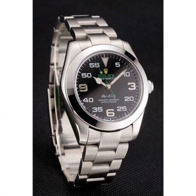 Replica Rolex Air-King Black Dial 116900 Perspective View