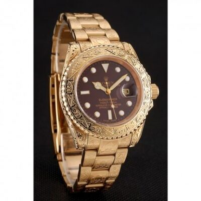 Replica Rolex Submariner Brown Dial 1454070 Angle Detail