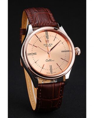 Replica Rolex Cellini Orange Dial 622840 Angle Detail