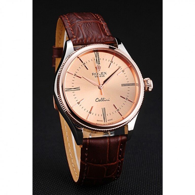 Replica Rolex Cellini Orange Dial 622840 Angle Detail