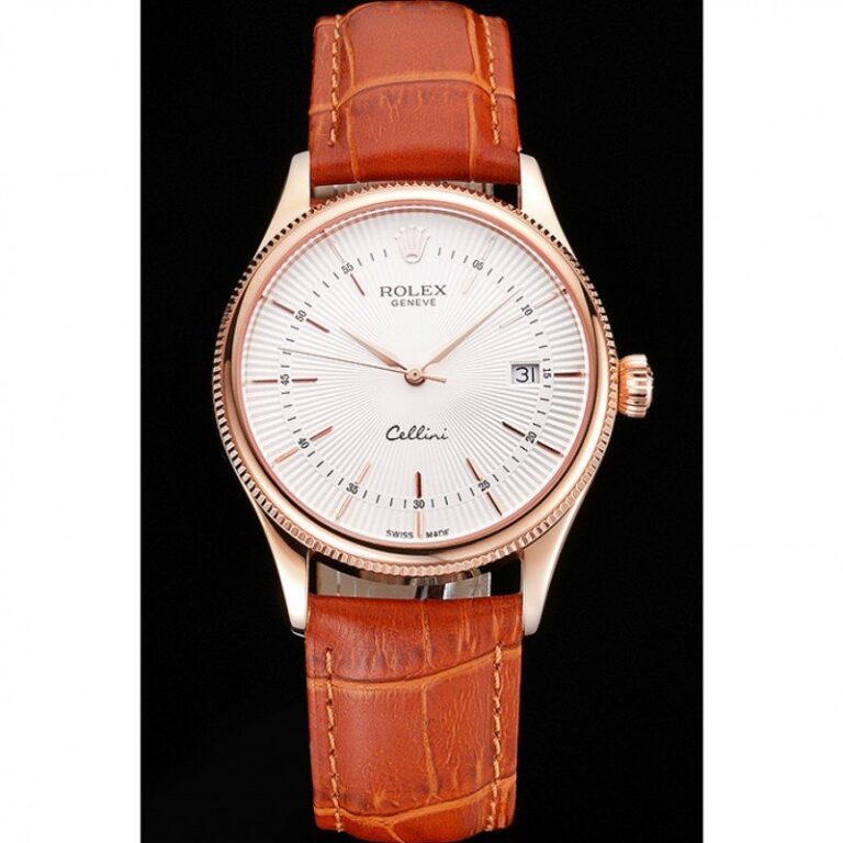 Superclone Rolex Cellini White Dial REP016812 Perspective View