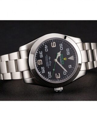 Replica Rolex Air-King Black Dial 116900 Close-Up Focus