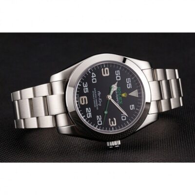 Replica Rolex Air-King Black Dial 116900 Close-Up Focus