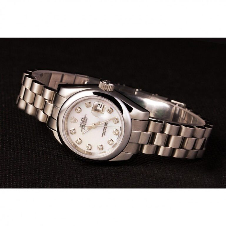 Replica Rolex Datejust White Dial RL123 Alternate Angle