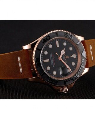 Replica Rolex Yacht-Master Black Dial 1453861 Close-Up Focus