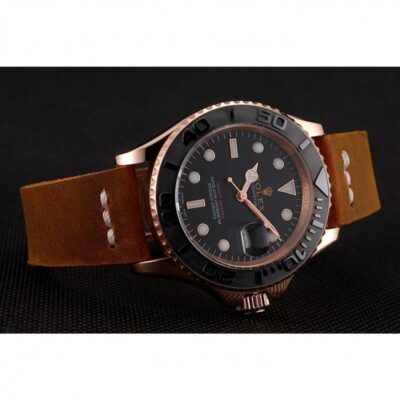 Replica Rolex Yacht-Master Black Dial 1453861 Close-Up Focus