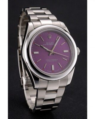Replica Rolex Oyster Perpetual Date Purple Dial REP016834 Angle Detail
