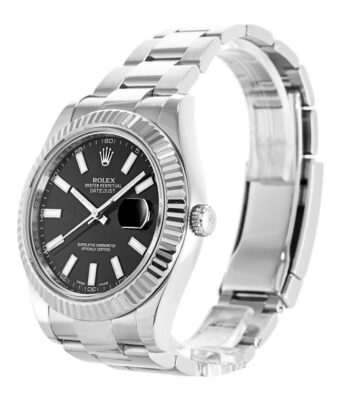 Replica Rolex Datejust Black Dial 116334 Angle Detail