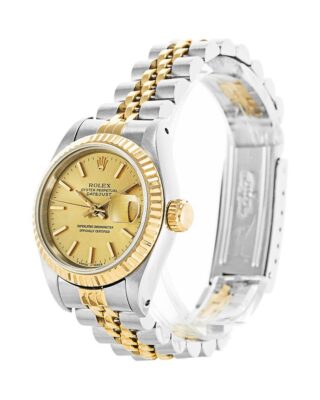 Replica Rolex Datejust Gold Dial 69173 Angle Detail