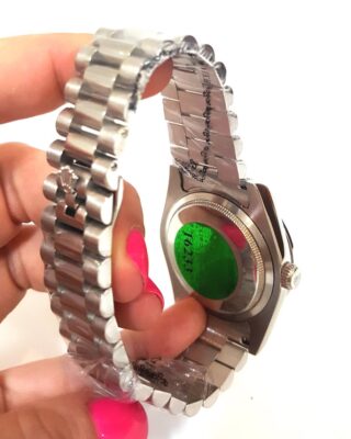 Replica Rolex Day-Date Silver Dial 118346 Close-Up Focus