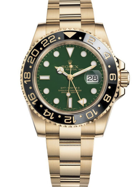 Fake Rolex GMT-Master II 40mm Green Dial 116718 GSO